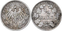 German Empire 1/2 Mark GERMANY - EMPIRE, Berlin, Silver, KM:17 -