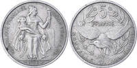 New Caledonia 5 Francs Paris, Aluminum, KM:4 -