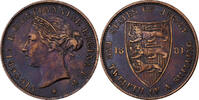 Jersey Victoria, Bronze, SS, KM:8 1/12 Shilling 1881 SS