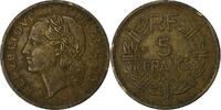 France 5 Francs Lavrillier, Aluminum-Bronze, KM:888a.1 -