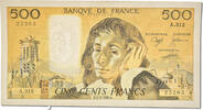 France 500 Francs Banknote, 500 F 1968-1993 ''Pascal'', 1990-02-01 -