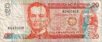 Philippines 20 Piso Banknote, KM:182a -