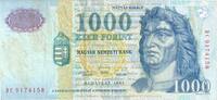 Hungary 1000 Forint Banknote, KM:180a -