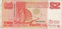 Singapore 2 Dollars Banknote, KM:27 -
