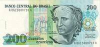 Brazil 200 Cruzeiros Banknote, KM:229 -