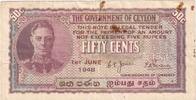 Ceylon 25 Cents 1942-07-14 -