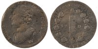 France 12 Deniers Coin, 12 deniers françois, Lille, Bronze -