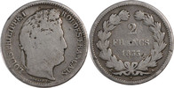 France 2 Francs Coin, Louis-Philippe, Paris, Silver -