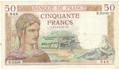 France 50 Francs Cérès, D.9306, Fayette:18.19, KM:85b -