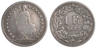 Switzerland Franc Coin, Bern, Silver, KM:24 -