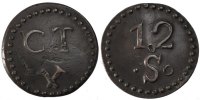 France 12 Sous Coin, Bronze -