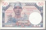 France 50 Francs Banknote, 1947 French Treasury, Fayette:VF -
