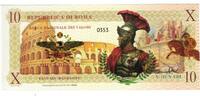 Italy Tourist Banknote Banknote, REPUBBLICA DI ROMA 10 DENARI -