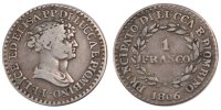 ITALIAN STATES Franco Coin, LUCCA, Silver, KM:23 -