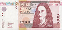 Kolumbien Geldschein, 2014-08-03, UNZ 10000 Pesos 2014 UNZ