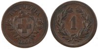 Switzerland Rappen Coin, Bern, Bronze, KM:3.1 -