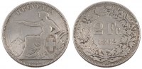 Switzerland 2 Francs Coin, Bern, Silver, KM:10a -