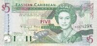 East Caribbean States 5 Dollars Undated (2000), KM:37d1 -