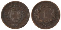 Switzerland Rappen Coin, Bern, Bronze, KM:3.2 -