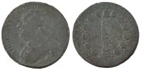 France 12 Deniers Coin, 12 deniers françois, Paris, Bronze -