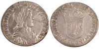 France 1/2 Ecu Coin, Louis XIV, 1/2 Écu à la mèche longue, Limoges -