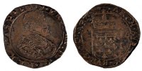 Spanish Netherlands Liard Coin, Artois, Arras, Copper -