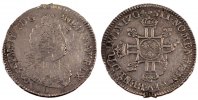 France 1/2 ECU, 45 Sols Coin, Louis XIV, 1/2 Écu aux 8L 2e type, Paris -