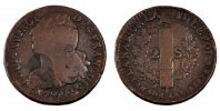 France 2 Sols Coin, 2 sols françois, Perpignan, Bronze -