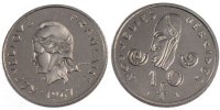 New Hebrides 10 Francs Coin, Paris, Nickel, Lecompte:28 -