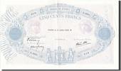 France 500 Francs Banknote, 500 F 1888-1940 ''Bleu et Rose'' -