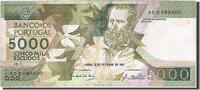 Portugal 5000 Escudos Banknote, 1987-02-12 -