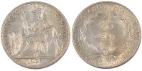 French Indochina 20 Cents Coin, Paris, Silver, Lecompte:226 -