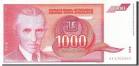 Yugoslavia 1000 Dinara Banknote, 1992, KM:114 -