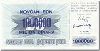 Bosnia - Herzegovina 1,000,000 Dinara Banknote, 1993-11-10, KM:35b -