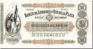 Uruguay 50 Pesos = 5 Doblones Banknote, 1872-01-01, KM:S238a -