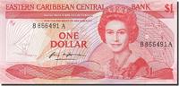 East Caribbean States 1 Dollar Banknote, Undated (1985-1988) -
