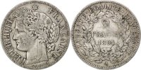France 2 Francs Coin, Cérès, Paris, Silver, KM:817.1 -