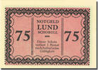 Germany 75 Pfennig Banknote, Germany lund-Schobüll 75 Pfennig personnage 1 pink UNC(63) Mehl 844.1b -