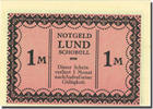 Germany 1 Mark Banknote, lund-Schobüll, 1 Mark personnage 2 pink UNC(63) Mehl 844.1b -
