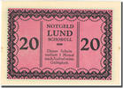 Germany 20 Pfennig Banknote Germany lund-Schobüll 20 Pfennig personnage purple UNC(63) Mehl 844.2b -