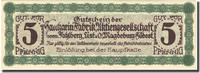 Germany 5 Pfennig Banknote, Sacharin, valeur faciale -