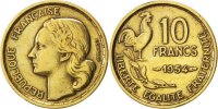 France 10 Francs Coin, Guiraud, Aluminum-Bronze, KM:915.1 -