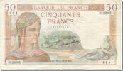 France 50 Francs Cérès, 1935-08-29, Fayette:17.15, KM:81 -