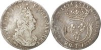 France 1/12 ECU, 10 Sols Coin, Louis XIV, 1/12 Écu aux palmes, Lyon -