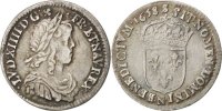 France 1/12 ECU, 10 Sols Coin, Louis XIV, 1/12 Écu à la mèche longue -
