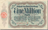 Germany 1 Million Mark Banknote, Duisburg, Blason, 1923-08-10 -