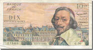 France 10 Nouveaux Francs Richelieu, 1959 AU(55-58) Fayette:57.3 -