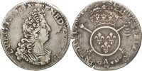 France 1/12 ECU, 10 Sols Coin, Louis XIV, 1/12 Écu aux insignes, Paris -