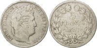 France 5 Francs Coin, Louis-Philippe, Rouen, Silver, KM:745.2 -