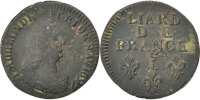 France Liard Coin, Louis XIV, Liard de France au buste âgé, troisième type -